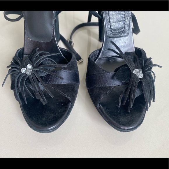 Beautiful CASADEI Suede Platform Heels with Swarovski Crystals Size US 7 - Picture 10 of 12